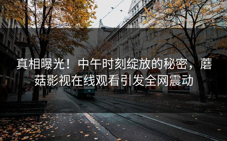 真相曝光！中午时刻绽放的秘密，蘑菇影视在线观看引发全网震动