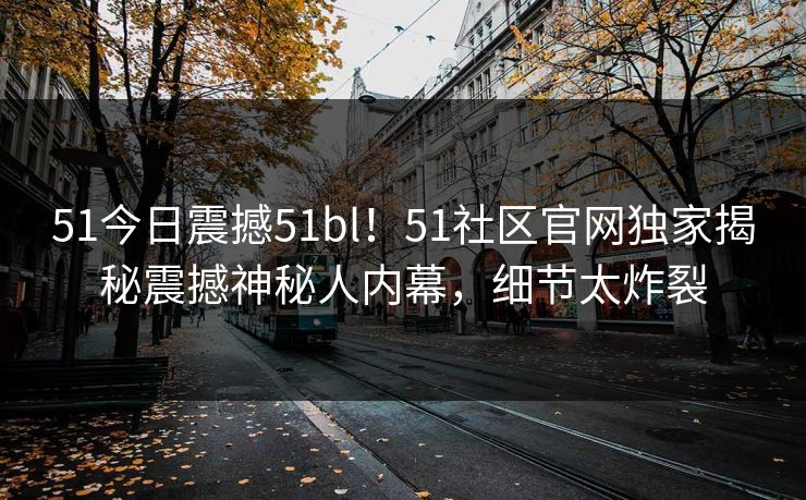51今日震撼51bl!51社区官网独家揭秘震撼神秘人内幕,细节太炸裂
