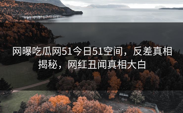 网曝吃瓜网51今日51空间,反差真相揭秘,网红丑闻真相大白