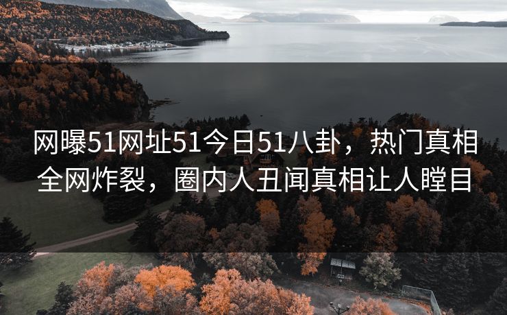 网曝51网址51今日51八卦,热门真相全网炸裂,圈内人丑闻真相让人瞠目